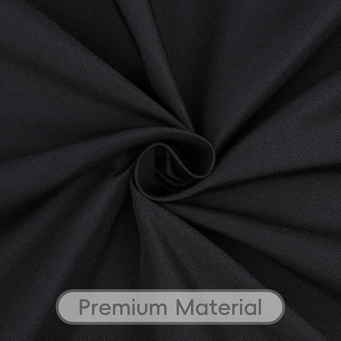 8 Pack Black Round Tablecloths 108 Inch | For 4Ft-6Ft Round Table, Wrinkle Resistant Table Cloth, Washable Polyester Fabric, For Wedding Party Banquet Buffet Camping