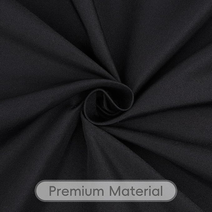8 Pack Black Tablecloths 90 x 156 Inch Rectangle For 8 Foot Tables | Wrinkle Resistant, Washable Polyester Fabric, Rectangular Table Cloth for Wedding Party Banquet Buffet and Camping