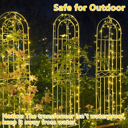 YEGUO 165ft 500 LED String Lights Outdoor Waterproof, Clear Wire Christmas Lights Indoor Plug in, 8 Modes Fairy Light for Bedroom Classroom Christams Party Wedding Tree Decor(Warm White)