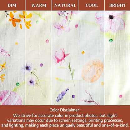 Maison d' Hermine Double Oven Mitts 100% Cotton Double Oven Glove (7"x35") | Heat Resistant BBQ Cooking Gloves with Loop Baking Grilling Kitchen Hotel Home Farmhouse Spring Summer - Easter Zest