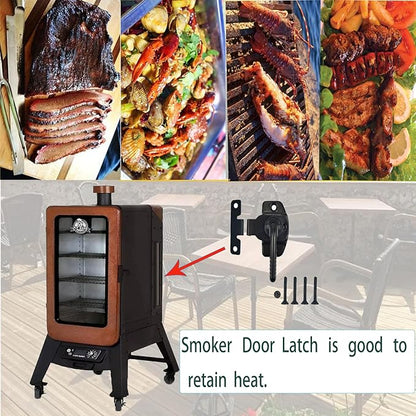 Smoker Door Latch for Pit Boss 1077, Replacement Parts Latch Kits for Pit Boss Pro Series II 4 / Pitboss PBV4PS2/10739 /Cuisinart/Masterbuilt Electric Smoker,pit boss pro series parts