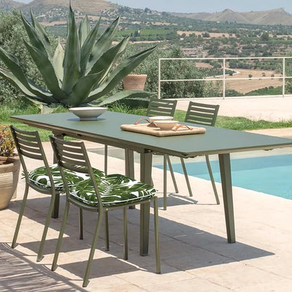 DYTXIII Set of 4 Outdoor Chair Cushions with Ties,Water Repellent Patio Chair Pads 17"x 16" for Outdoor Furniture,Round Corner Seat Cushions for Garden Yard Kitchen Palm Green