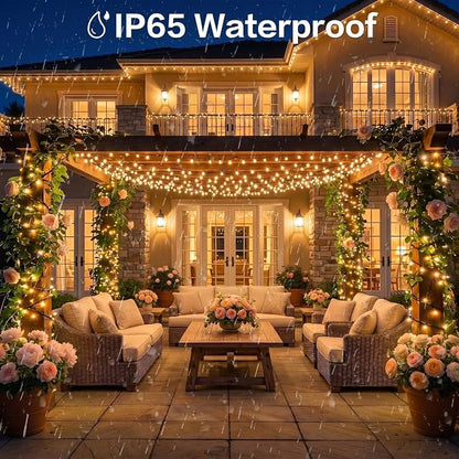 SyouHome Solar String Lights Outdoor, 6 Pack 600 LED Solar Christmas Lights | 236FT, 8 Modes, Auto ON/OFF, Memory Function, Warm White Waterproof Outdoor Light for Garden, Patio, Xmas, Balcony, Wedding