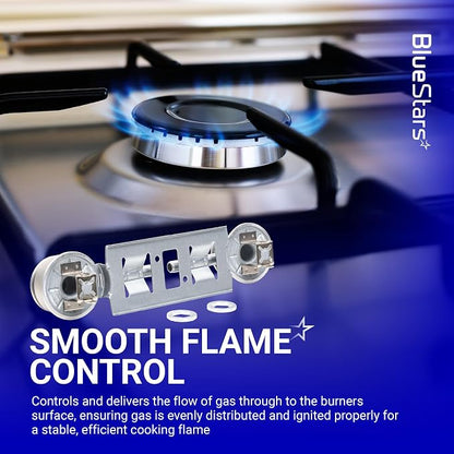 BlueStars WB16K10026 WB29K17 Double Burner Assembly Replacement - Compatible with G.E Kenmore Hot.point Ranges - Replaces 868697 AP2633210 WB16K10003 65932 PS232404 - PACK OF 2