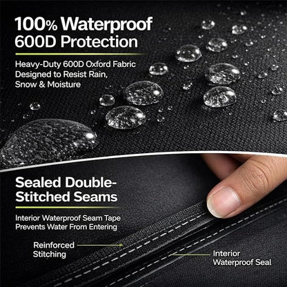 Grill Cover - 48 Inch Heavy Duty BBQ Grill Cover for Outdoor Grill, Waterproof, UV, Fade & Tear Resistant, Gas Grill Cover for Weber Charbroil Genesis Nexgrill and More