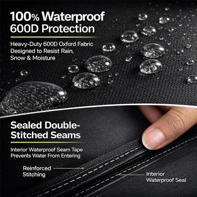 Grill Cover - 65 Inch Heavy Duty BBQ Grill Cover for Outdoor Grill, Waterproof, UV, Fade & Tear Resistant, Gas Grill Cover for Weber Charbroil Genesis Nexgrill and More