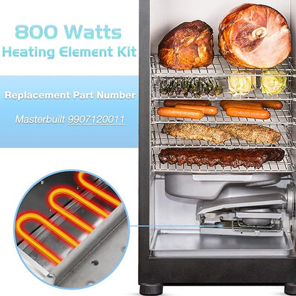 800W Heating Element for Masterbuilt Electric Smoker Replacement Part 30" Digital Grill 9907120011 20071117 MB20071117 MB20073519