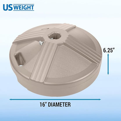 US Weight Durable 50 Pound Fillable Umbrella Base Designed to be Used with a Patio Table