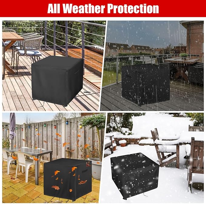Outdoor Single Burner Stove Cover for GasOne 200K BTU Propane Burner, Waterproof Gas Cooker Outdoor Cover, for Home Brewing, Turkey Fry - (16x16x12 inch)