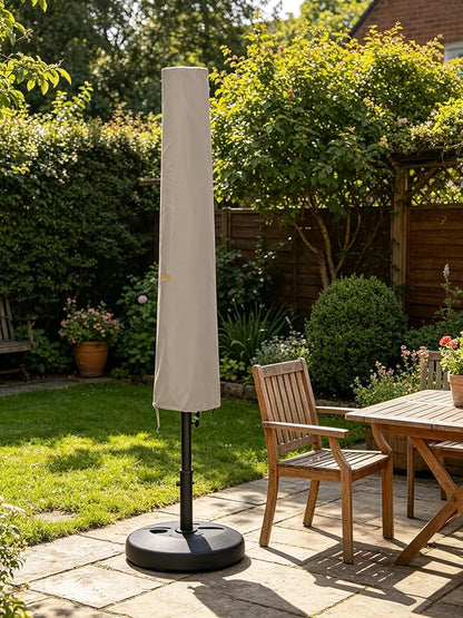 Umbrella Cover for 6ft to 9ft Patio Umbrellas, Waterproof and Durable Market Umbrella Cover with Zipper and Rod