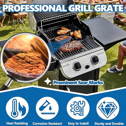 SafBbcue 18 Inch Grill Grates for Charbroil Performance 2 Burner 463625217, 463673519, 463625219, 463673017, G470-0003-W1, G470-0002-W1 G321-0005-W1 Grill Parts, Performance 300 2-Burner Gas Grill