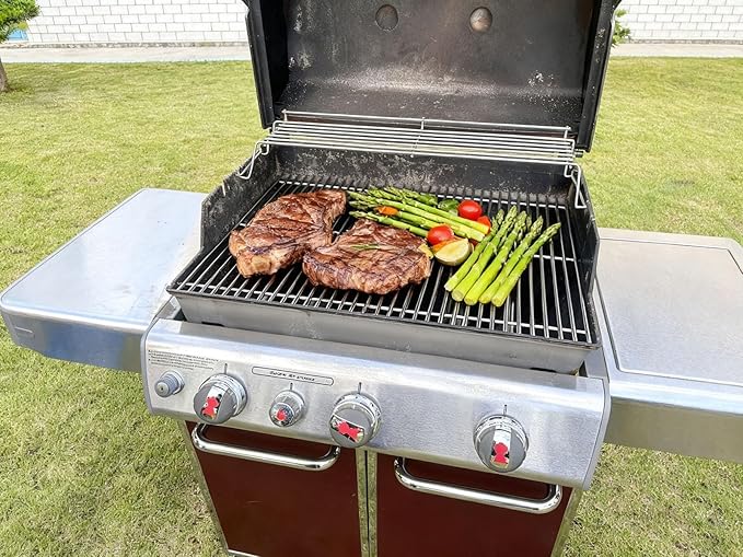 Grill Replacement for Weber Genesis Parts for Weber Genesis E330 Grill Parts 300 SER (w/ Front Control Knobs),for Weber Flavorizer Bars 62783, Grill Grate 7524 & Heat Deflector 7622, Burner Tube 62752