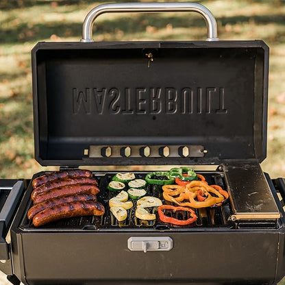 Masterbuilt MB20040722 Portable Charcoal Grill with Cart, Black & MB20091621 Lump Charcoal 16 Pound, Black