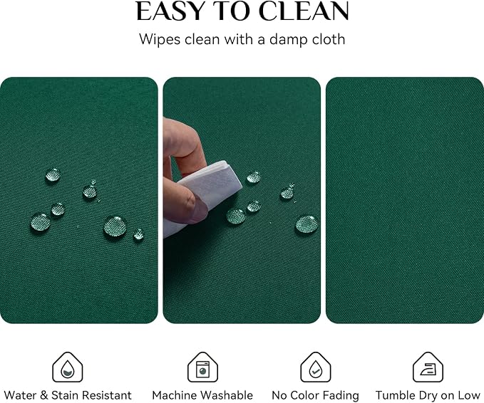 Softalker Rectangle Tablecloth, Waterproof & Stain Resistant Table Cloths Wrinkle Free Fabric Washable 210GSM Polyester Table Cover for Spring/Party/Wedding - 60 x 84 inch,Green