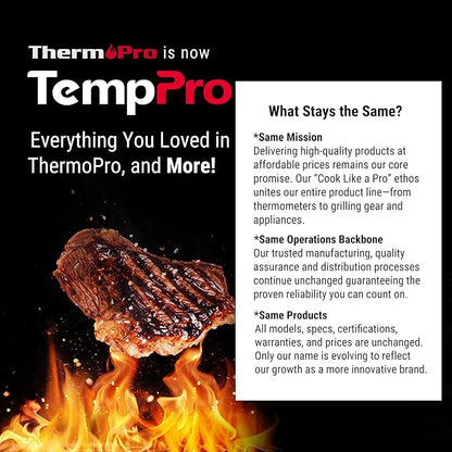 TempPro TempScan Mini-Sized Infrared Thermometer Gun for HVAC Engine BBQ | Temperature Gun with Max/Min/Avg Display, Infrared Thermometer for Cooking Pizza Oven Accessories, -58~1022°F Temp Gun