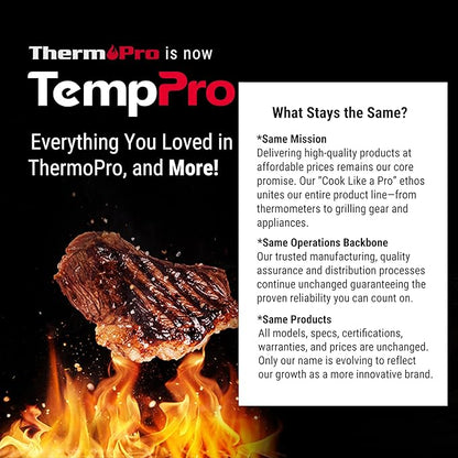 TempPro TP826 500FT Wireless Meat Thermometer, Dual Meat Probe Cooking Thermometer with HI/Low Alert, Food Grill Temperautre Probe for BBQ, Smoker, Oven, Grilling Gift (Previously ThermoPro)