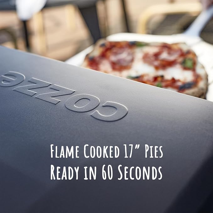 Cozze 17" Gas Pizza Oven with Rotating Pizza Stone for Easy Restaurant-Style Pizza at Home – Triple Burner, Built-In Thermometer, Fast 15-Min Preheat, Portable Outdoor Pizza Oven | Built-In Thermometer | Fast 15-Min Preheat | Restaurant-Style Pizza | P...