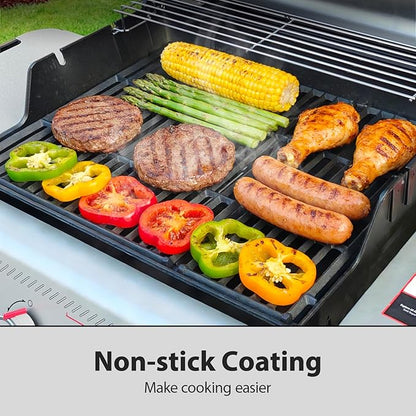 Utheer Porcelain-Enameled Cast Iron Cooking Grates for Weber Spirit 400 Series (2025 & Newer), 2PCS Replacement Grill Grate Set, Fits Weber Spirit E-425 S-425 E-435 EP-425 EP-435