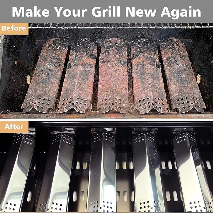 Grill Heat Plates Replacement Parts for Nexgrill, Stainless Steel Heat Tents for Home Depot Nexgrill 5 Burner Gas Grill, 14.6" Flame Cover Replacement Parts for Nexgrill 720-0888
