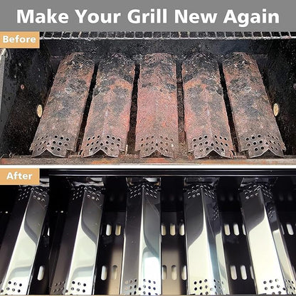 Grill Heat Plates Replacement Parts for Nexgrill, Stainless Steel Heat Tents for Home Depot Nexgrill 5 Burner Gas Grill, 14.6" Flame Cover Replacement Parts for Nexgrill 720-0888