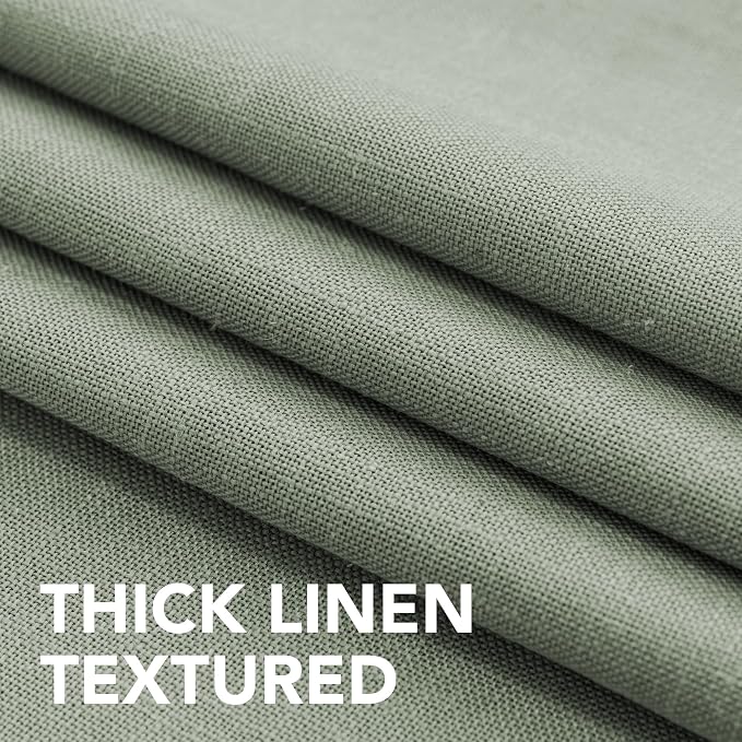 H.VERSAILTEX Linen Table Cloths Rectangle 60 x 104 Inch Premium Tablecloth Spill-Proof Waterproof Table Cover for Dining Buffet Feature Extra Soft and Thick Fabric Wrinkle Free, Sage