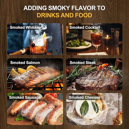Smoking Wood Chips with Hickory Flavors,Cocktail Smoker Chips for Whiskey,Smoking Gun,5.29oz/Bag