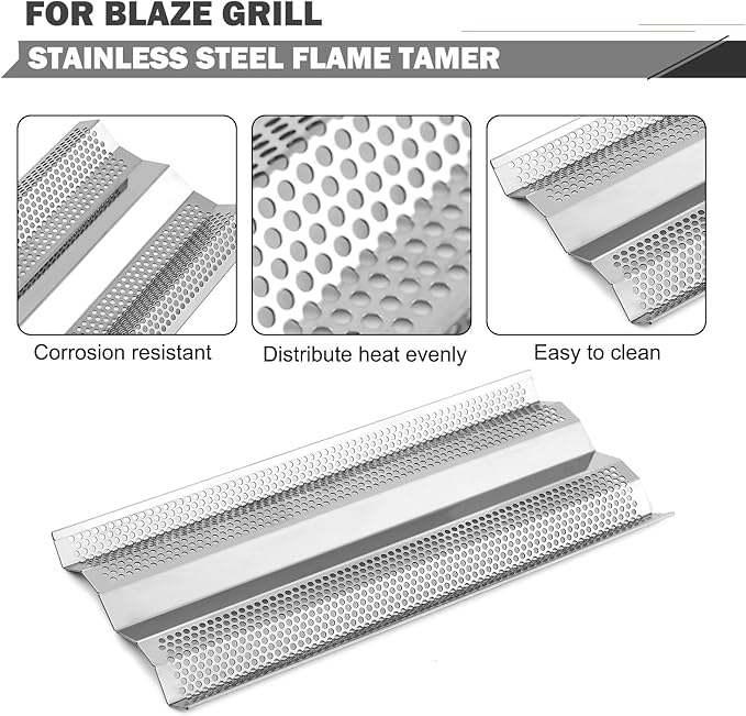 Oklagarden Flame Tamer Grill Replacement Parts for Blaze Grill Parts BLZ-4 BLZ-4-Cart BLZ-4-LP BLZ-4-NG 32 Inch 4-Burner Grill Parts 25” 40” 4 5 Burner Grill Heat Tent Shields BLZ-3 BLZ-5 BLZ-3-Cart