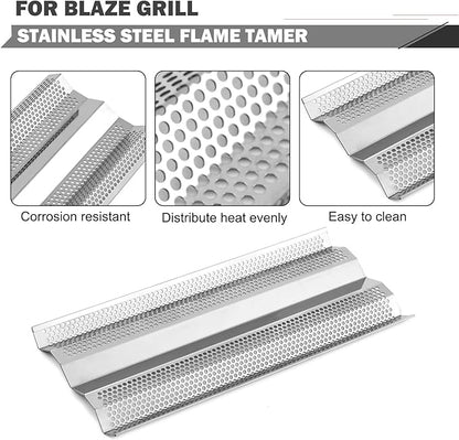 Oklagarden Flame Tamer Grill Replacement Parts for Blaze Grill Parts BLZ-4 BLZ-4-Cart BLZ-4-LP BLZ-4-NG 32 Inch 4-Burner Grill Parts 25” 40” 4 5 Burner Grill Heat Tent Shields BLZ-3 BLZ-5 BLZ-3-Cart