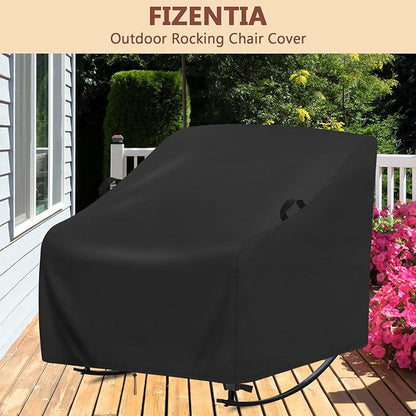 Patio Rocking Chair Cover,Waterproof-Cover for Oversized Papasan Chair,Heavy Duty Covers for Indoor Outdoor Large Egg Rocking Chairs,Comfy Recliner Glide-Cover(1-Pc,41x45x30in)