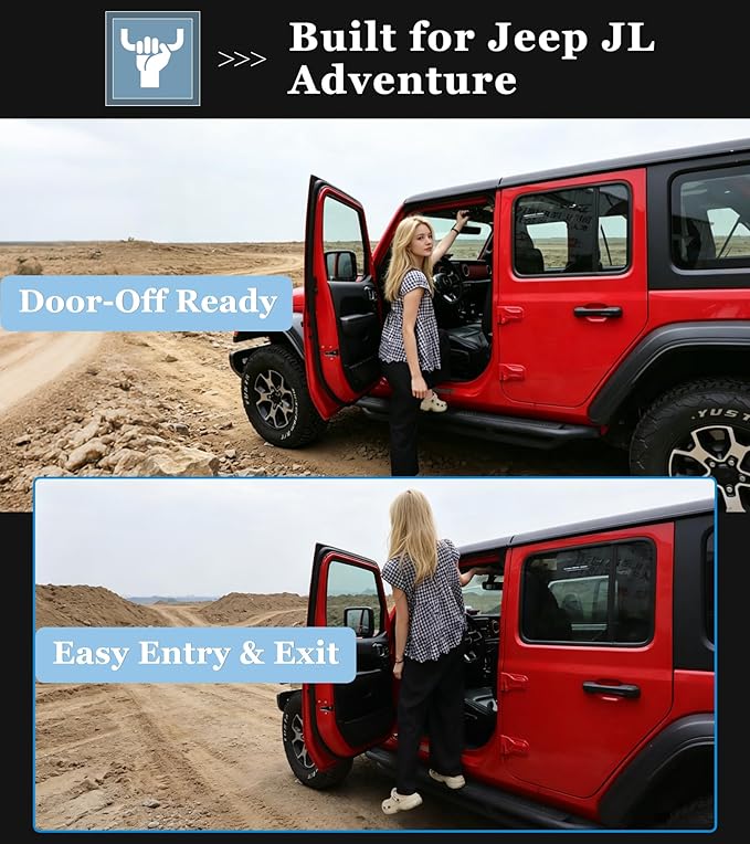 Grill Lights & Grab Handle Lights Combo for Jeep Wrangler JL 2018-2023