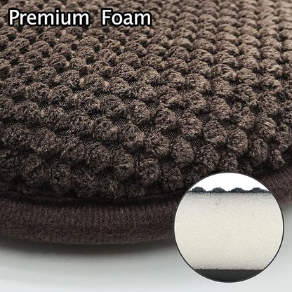 Brown Chairs Cushions for Dining Chairs 6 Pack Non Slip Foam Kitchen Seat Cushions Washable Soft Thick Patio Pads Large Wooden Metal Tapered Chair Cushions,17" x 15"