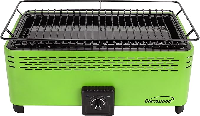 Brentwood BBF-31G Smokeless Portable BBQ,Non-Stick,Green