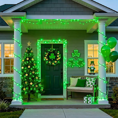 JMEXSUSS 250 LED Green String Lights - 91.5ft Green Christmas Lights Outdoor Waterproof, 8 Lighting Modes, Connectable St. Patricks Day Light for Yard Party Halloween Christmas Decorations