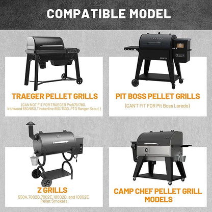 Wood Pellet Grills Parts Replacement Kits Compatible with Pit Boss, Traeger Camp Chef, Z Grills Pellet Grills,Fire Burn Pot, Hot Rod Ignitor, Upgraded 2.0 RPM Auger Motor,Induction Fan