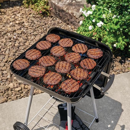 17.5 Inch Charcoal Grill with Wheels and Adjustable Dampers