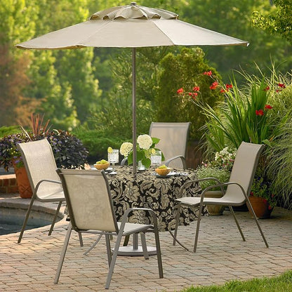 Outdoor/Indoor Round Tablecloth with Umbrella Hole Zipper, Decorative Circular Table Cover for Home Garden, 60 Inch, Jacobean Black
