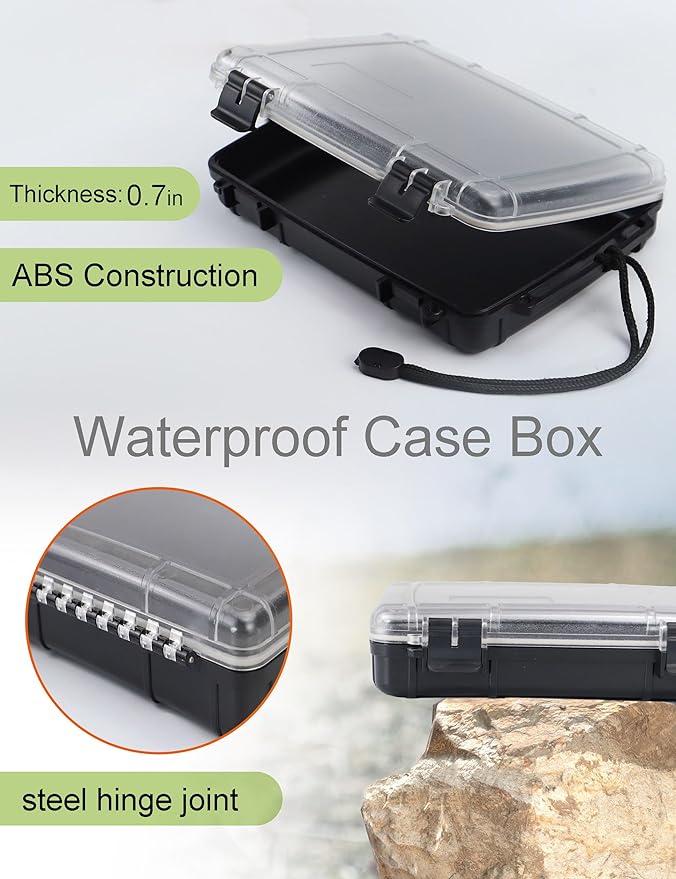 Waterproof Dry Box Waterproof Containers Waterproof Box for Kayaking Small Waterproof Storage Box Floating Dry Case for Boat Watertight Drybox