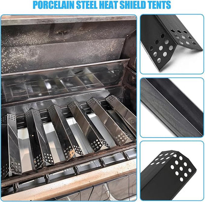 Replacement Part Kit for Nexgrill Deluxe 6 Burner 720-0896B 720-0898 720-0896E 720-0896X 720-0896C 730-0898 720-0898A Heat Plates Grill Burners Flame Tamers and 3 Pack Cooking Grates for Nexgrill