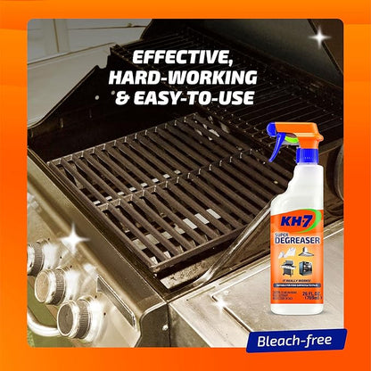 KH-7 Super Degreaser Multipurpose Cleaning Spray: The Heavy Duty All Purpose Cleaner for Your Home, Kitchen, Garage, Car & Laundry | Total Cleaner & Powerful Grease Remover, 26 oz (3 Pack)