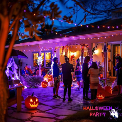 JMEXSUSS 800 LED Orange and Purple Halloween Lights Outdoor with 8 Modes | 272ft, Remote Control, Waterproof, Plug in Halloween String Lights, Halloween Tree Lights for Tree Party Halloween Decor