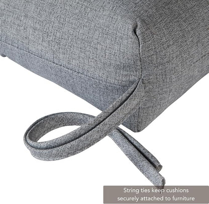 Greendale Home Fashions Outdoor 44x22-inch High Back Chair Cushions (Set of 2), Cement