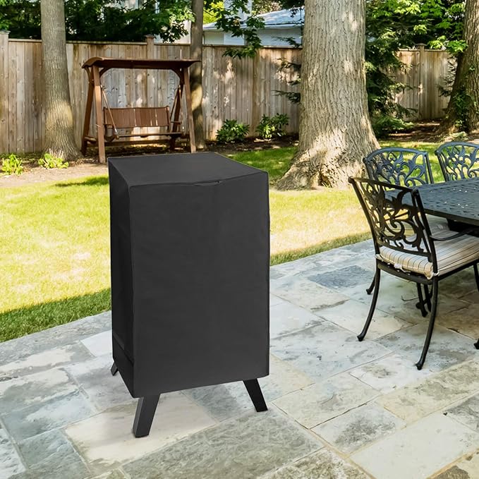 40 Inch Electric Smoker Cover for Masterbuilt Smoker, Heavy Duty Waterproof Outdoor Grill Cover, Square Vertical Smoker Cover, All Weather Protection, 25" W x 17" D x 39" H