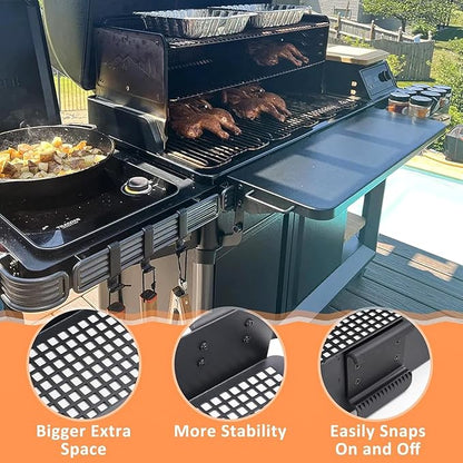 P.A.L. Pop-and-Lock Accessory for Traeger Timberline, Timberline XL, Storage Bin and 3 Pcs Hooks for Traeger Grills Ironwood 885 650, Pro Series 34, Pro Series 22, Pro D2 575, Pro 780, Fits Pit Boss, for Z-grills