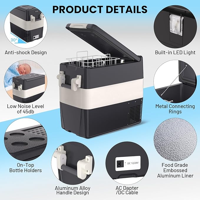 GAOMON sYfYkvcj2MYuJMato5g4DAf0c 7GI5FSAXVY3 Electric Cooler, Grey