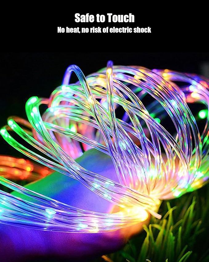 66ft 200 LED Waterproof String Lights, Color Changing Outdoor/Indoor Rope Lights Plug in with Remote, 16 Colors & 8 Modes for Garden, Party, Patio, Wedding, Halloween, Christmas Decorations