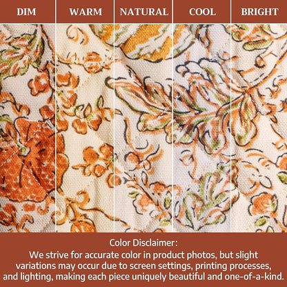 Maison d'Hermine Oven Gloves 100% Cotton Oven Mitt (7" x 13", Pack of 1) | With Loop Heat Resistant BBQ Cooking Gloves Baking Kitchen Handling Hot Pans Thanksgiving Christmas - Pumpkin Spice