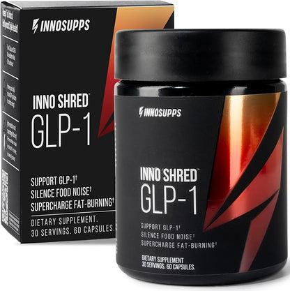 Inno Shred GLP-1 Thermogenic Fat Burner & Appetite Support, 30 Servings | Weight loss, metabolism & energy support with Berberine, Green Coffee Bean, B Vitamins; GLP-1 support for men & women