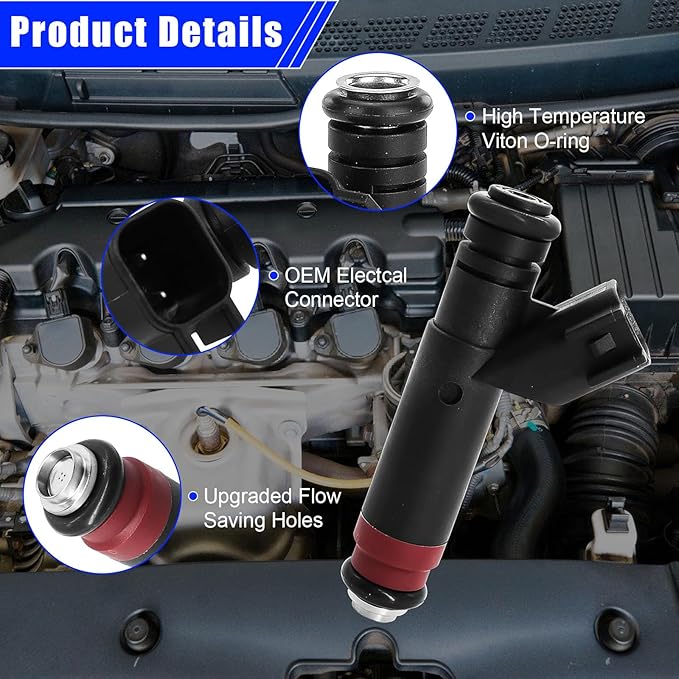 Set of 6 Fuel Injectors FJ320 for Ford Taurus 3.0L 2000-2007 for Mercury Sable 2000-2005 Replacement 800-1323N CM5130 6F1Z-9F593-AA