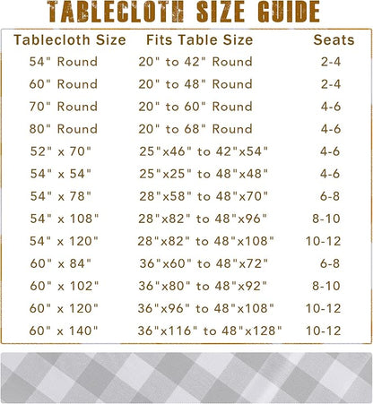 sancua Checkered Vinyl Square Tablecloth Table Cloth, 54x54 Inch | 100% Waterproof Oil Proof Spill Proof PVC Table Cloth, Wipe Clean Cover for Dining Tables, Buffet Parties, Black and White