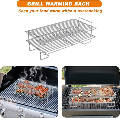 Stanbroil 17 Inch Universal Stainless Steel Smoke Shelf/Warming Cooking Rack Replacement for Traeger and other Wood Pellet Grills/Gas Grills